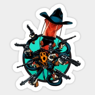 The Eight-Gun Squid Sticker